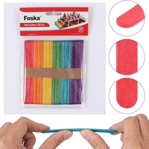 ไม้ไอศกรีมสี FOSKA สำหรับอุ<span class=keywords><strong>ป</strong></span>กรณ์ศิลปะในห้องเรียน งาน DIY ที่บ้าน กิจกรรมงานฝีมือ และแบบฝึกหัดสร้างสรรค์เพื่อการ<span class=keywords><strong>ศึกษา</strong></span> - Product Image 2