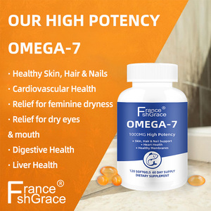Complément personnalisé d'Oméga 7 à haute puissance 1000 mg pour la santé des cheveux, de la peau et des ongles, pour hommes et femmes, gélules molles d'Oméga 7 à base de plantes - Product Image 6