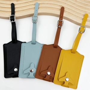 PU Leather Luggage <b>Name</b> ID Address <b>Tag</b> Travel Accessories Baggage Backpack <b>Tags</b> Luggage <b>Tags</b> with <b>Name</b> ID Address Card - Product Image 1