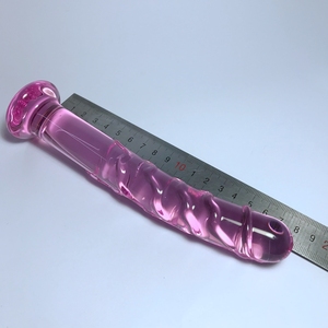 Rode Liefde Glas <span class=keywords><strong>Dildo</strong></span> Met G Spot Prostaat Massager Seksspeeltje Voor Vrouwen Of Mannen - Product Image 5