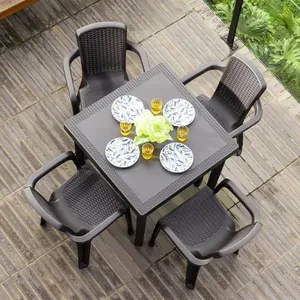 Mesa Infinity Tipo Rattan Para esterno Marca Mq Color Wengue - Product Image 4