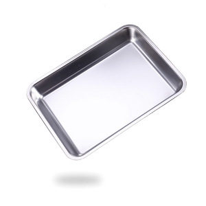 Plateau carré en acier inoxydable, plaque rectangulaire épaisse et profonde pour hôtel, restaurant, usage domestique, compatible avec la cuisinière à induction - Product Image 3