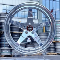 Jantes Weld S71 Polished Forged 5 étoiles à déport profond 17-20 pouces 5x120 5x114.3 pour Chevy Camaro Corvette Cadillac