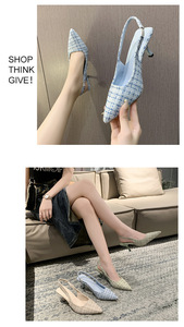 Escarpins élégants à bout pointu pour femmes, sandales sexy à talon aiguille avec bride cheville, <span class=keywords><strong>chaussures</strong></span> habillées pour <span class=keywords><strong>mariage</strong></span> et soirée - Product Image 4