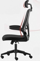 Chaise de bureau ergonomique moderne à dossier haut, accoudoirs rabattables, base métallique robuste, réglable en hauteur, pivotante à 360°, pour salle d'attente/préfectures, blanche