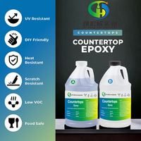 Kit de résine époxy transparente pour comptoirs de pierre-Kit de bricolage résistant à la chaleur, sans danger pour les aliments et aux UV pour le revêtement des cuisines