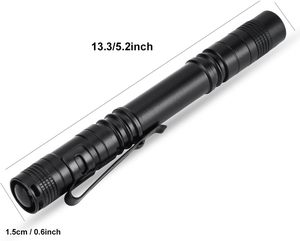Mini lampe torche LED de poche en gros, alimentée par piles sèches, avec clip pour inspection, travaux et réparations - Product Image 2