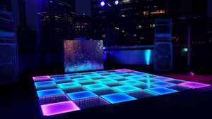 Pavimento da Ballo LED 3D Magnetico per Matrimoni, Piastrelle a Specchio Effetto Abisso Arcobaleno - Product Image 3