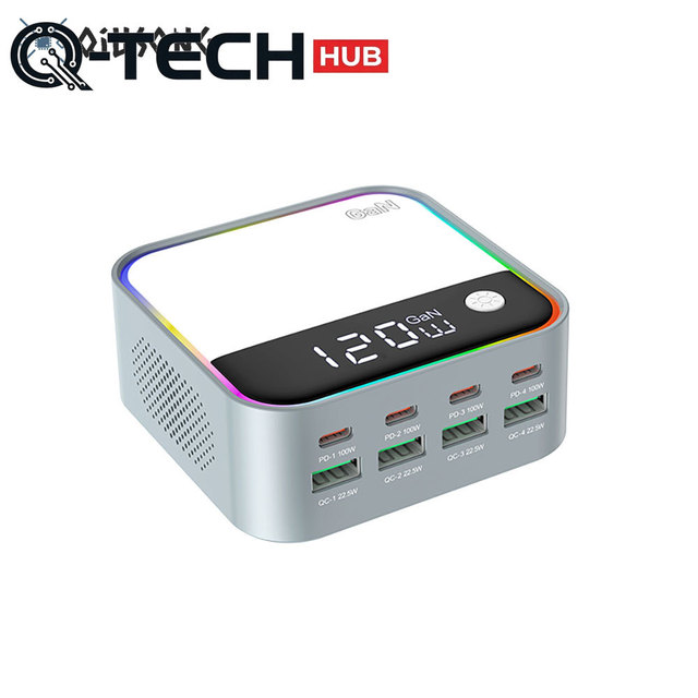 Usb C Charger Station 8ports 120w Usb Charging Block Hub Pd 100w Laptop Multi Port Usb Charger for Apple Samsung Macbook