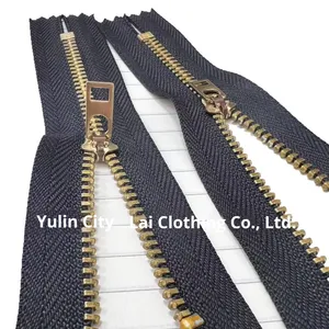 Fermeture éclair en acier inoxydable avec fermeture à glissière intégrale en laiton à dents en Y pour pantalons décontractés pour femmes et vêtements pour enfants - Product Image 5