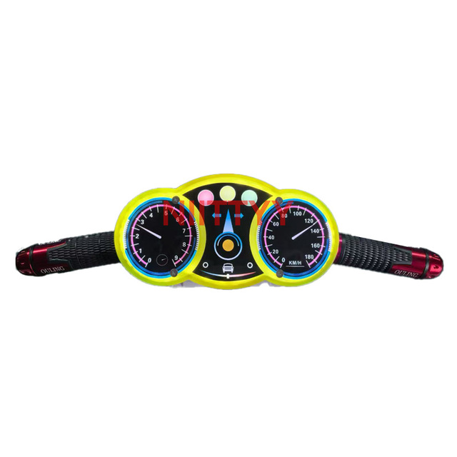 Super Children's Sports Motorcycle LED Simulator Controller Waterproof Metal Arcade Shooting Game Gun Toy