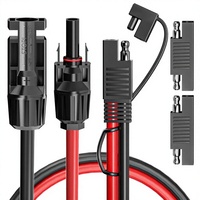 Konektor Panel Surya YouLong Kabel Adaptor Tembaga PVC SAE 10AWG Kabel Ekstensi PV 2PCS Polaritas Terbalik RV/Karavan Baterai