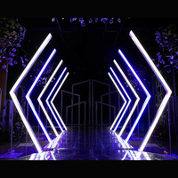 Arche de mariage LED moderne et classique, décoration de scène, allée, support de toile de fond en métal géométrique simple et durable, tunnel LED pour mariage