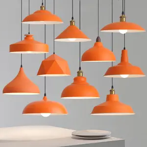Living Room Dining Room Industrial Vintage Hanging Lamp Orange Modern Minimalist Nordic Kitchen Pendant Light