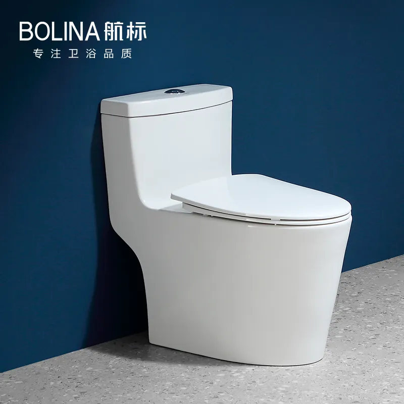 Bolina w2091 toilet satu bagian, penjualan laris standar Amerika peralatan sanitasi mangkuk Toilet terpasang di lantai