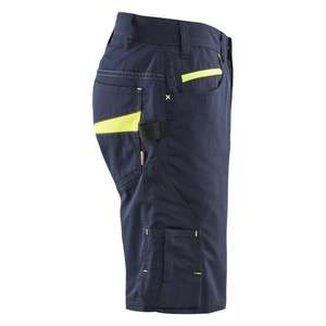 BLAKLADER - 149913308633C62 Pantalones cortos de servicio Azul marino oscuro/Amarillo Hi-vis-EAN 7330509920862 ROPA DE TRABAJO DE LA HI-VIS - Product Image 4
