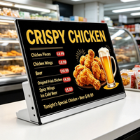 Écran de menu numérique WiFi de bureau 21,5'' 23,8'' 27'' |   Signalétique de table pour magasin de boissons : promotion de menus vidéo et de services en libre-service