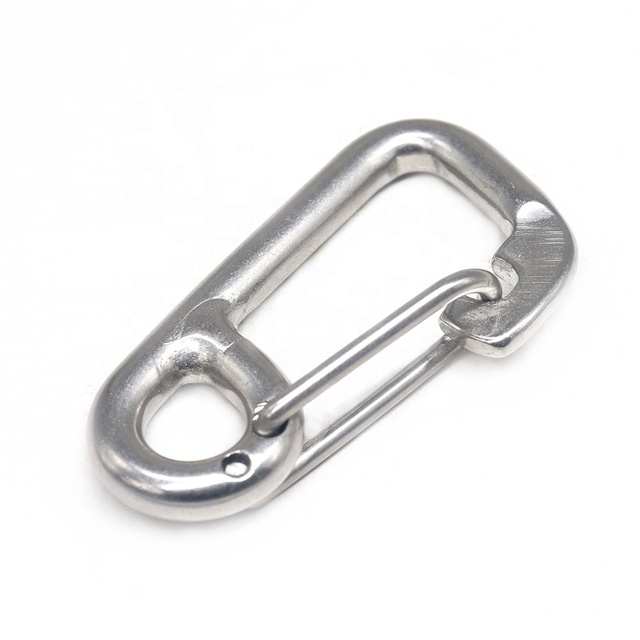 Hot Sale Stainless Steel 304 Swivel Carabiner Oval Custom Carabiner Heavy Duty Climbing Carabiners
