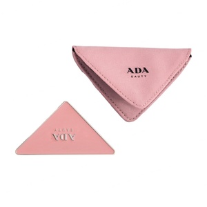 Miroir de maquillage anti-chute en émail souple, motif triangle rose mignon, cadeau personnalisé - Product Image 6