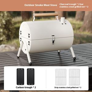 Barbecue à charbon portable double face pour la maison et l'extérieur Réchaud de camping à double usage <span class=keywords><strong>Cheminée</strong></span> pliable en acier et en métal - Product Image 6