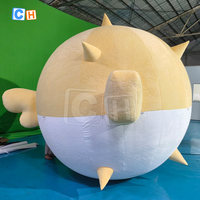 Décoration de mascotte de poisson-globe en peluche gonflable OEM ODM Décoration d'événement de modèle animal gonflable