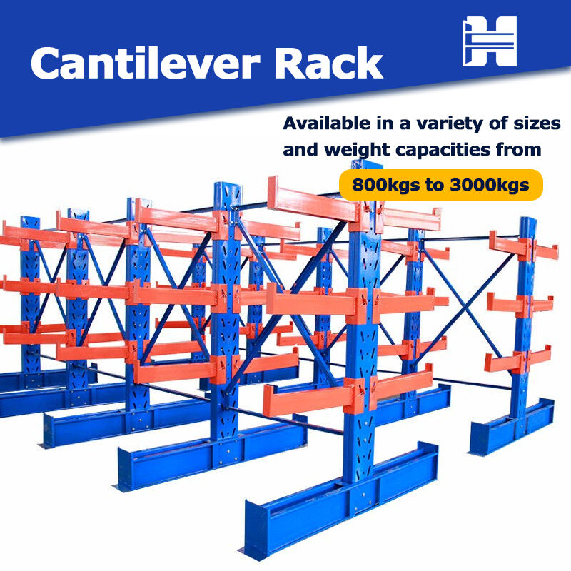 High Stability Structural Steel Upright Column Cantilever Shelving for ...