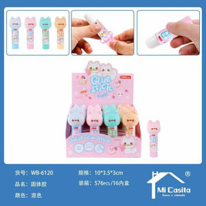 Venta al por mayor 8G de silicona sólida y barras de pegamento PVA Caja de diseño lindo de 576 piezas para uso escolar - Product Image 1