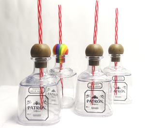 375ML Plástico Tequila Patrón Botella Cóctel Beber Patrón Con Arco Iris Color Corcho Reutilizable Plástico Tequila Don Julio Copa - Product Image 4