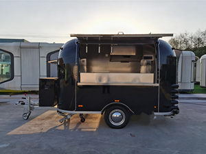 Green Aluminum Square Mobile <b>Mini</b> Food Trailer Multifunctional Outdoor Street Food Truck Snack Food Chips Candy Stainless Steel - Product Image 5