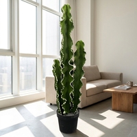 Grandes plantes de cactus artificielles réalistes, écologiques et durables avec pot décoratif pour la décoration intérieure, les mariages et Noël