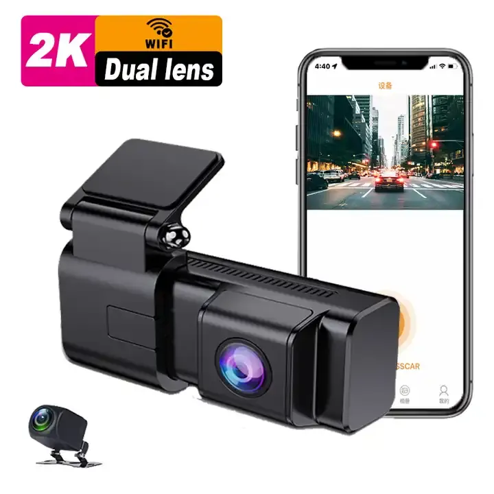 Nuova Dashcam anteriore e posteriore dash camera dash Wifi auto dvr Mini doppia lente hd dash cam anteriore e posteriore doble camara 2k dash cam wifi