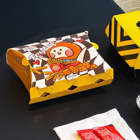 Boîte personnalisée biodégradable et écologique en carton blanc jetable en forme de coussin pour burrito et frites, idéale pour l'emballage alimentaire à emporter