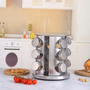 Organizador de Tempero de Cozinha Quadrado Revolucionário: Conjunto Suporte para Condimentos e Armazenamento - Product Image 4