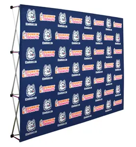 Custom Printed Tension Fabric Backdrop Pop Up Banner Trade Show Folding Popup Banner Advertising Exhibition Pop Up Banner