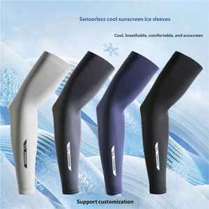 Manchon de bras en soie glacée pour femmes et hommes, protection solaire UV, pour l'extérieur, la moto, la conduite, le basketball, le golf - Product Image 1