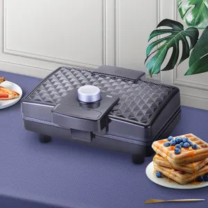 Toptan sıcak kek paslanmaz makinesi-Sıcak satış özel Waffle kek makinesi paslanmaz çelik Mini kahvaltı Waffle makinesi