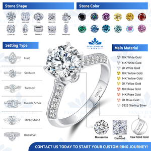 <span class=keywords><strong>Bague</strong></span> de mariage en moissanite de 1.6mm Excellent service client en or blanc massif 18 carats 2 <span class=keywords><strong>Carter</strong></span> 7x7mm Band Fine Jewelry Diamond Gemstones - Product Image 4