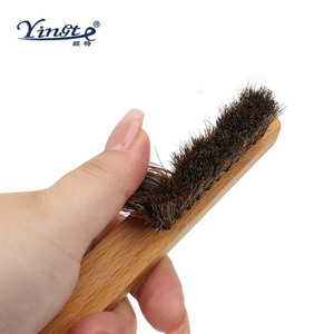 Yinste <b>Shoe</b> Brush Solid Wood Horse Hair Cleaning For <b>Shoes</b> And Accessories - Product Image 1
