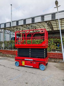 Plateforme élévatrice à ciseaux électrique Wadjay - Plateforme en acier alimentée par batterie avec capacité de 2 personnes, table de 2300x900 mm pour une utilisation complexe sur le terrain - Product Image 6