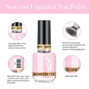 BORN PRETTY PRO Esmalte de Uñas Jelly Nude de 15ml, Secado Rápido, No Tóxico, Natural, Transparente, Marca Privada - Product Image 6