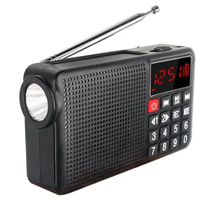 LCJ L-618 Tragbares Mini-Multifunktions-Solarpanel-Handkurbel AM/FM NOAA-Wetterband-Notfall radio mit Taschenlampe