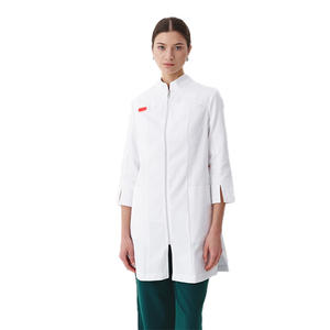 เสื้อโค้ทการแพทย์แขนยาวสำหรับผู้หญิงเสื้อคลุมสปาระบายได้ดีชุดพยาบาลปรับแต่งได้สำหรับร้านเสริมสวยสปาโรงพยาบาล - Product Image 3