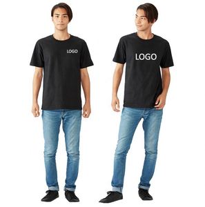 Camisetas Lisas Regulares al por Mayor, Camisetas Negras para Hombre con Logotipo Personalizado, Fabricantes de Camisetas - Product Image 1