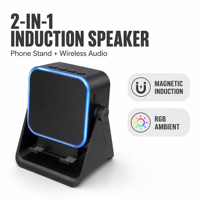 Lampu Atmosfer RGB Nirkabel Khusus untuk Speaker B-T, Dudukan Desktop LED RGB untuk Sensor Ponsel, Sensor Nirkabel RGB untuk Ponsel