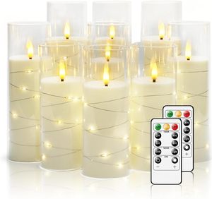 Bougie LED à piles en plastique acrylique blanc chaud, prix d'usine, pour décoration de mariage, dîner, Noël - Product Image 1