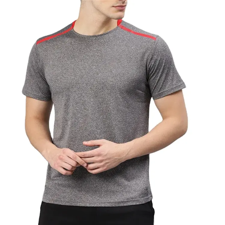 Mode décontractée personnalisée à séchage rapide t-shirt pour hommes été nouvelle couleur assortie sport ample t-shirt à manches courtes