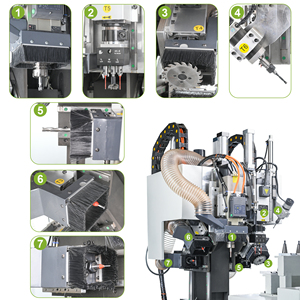 Machine de perçage et de fraisage CNC pour le travail du bois MX-810 multi-stations ATC pour la fabrication de portes, d'armoires et de meubles - Product Image 4