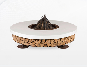 Tavolo da Esterno Multifunzione in Acciaio Moderno Personalizzato con Caminetto <span class=keywords><strong>a</strong></span> Gas e Braciere <span class=keywords><strong>a</strong></span> Legna, Protezione Vento in Vetro, per Cucina, Sala da Pranzo, Interni ed Esterni - Product Image 6