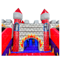 Château gonflable à double voie pour fêtes d'enfants Nouveau design Commercial Fun Bounce House avec piscine pour toboggan sautant