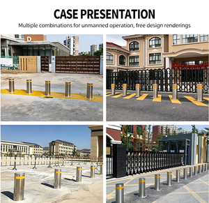 <b>Roadway</b> <b>Safety</b> Hydraulic Retractable Bollard, Anti-Collision Stainless Steel Traffic Barriers for Campus & Commercial Entrance - Product Image 5